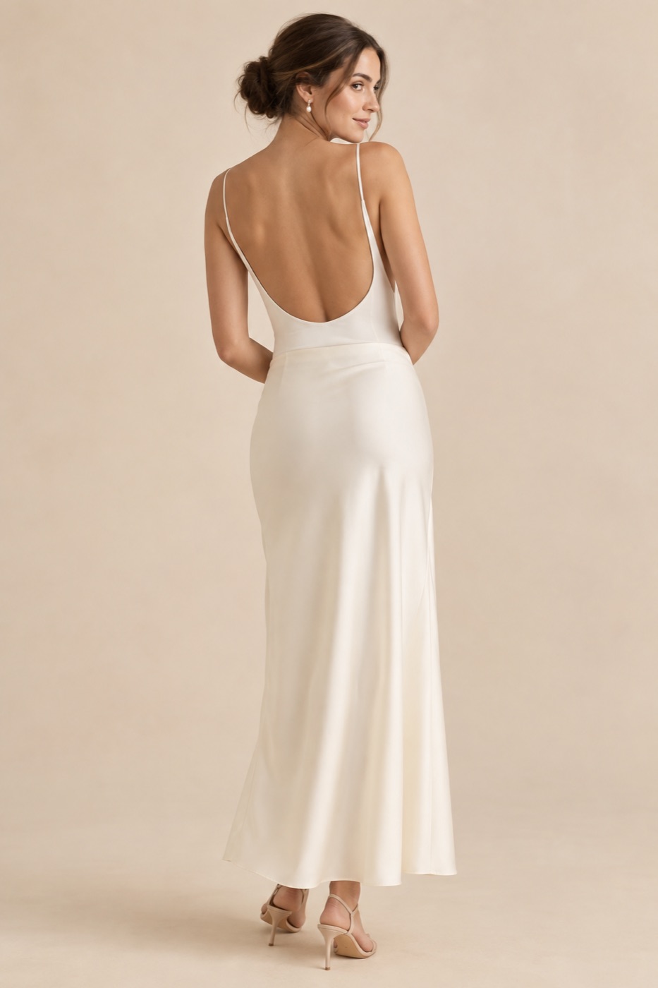 Ivory seamless low-back bodysuit